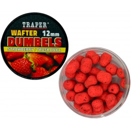 Бойлы Traper Boilies Dumbels Wafter 12 мм/40 г Truskawka (Клубника)